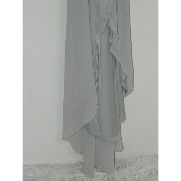 Lulu's Dress Here's to Us‎ Gray High-Low Wrap Dress Size X-Large - Picture 10 of 12